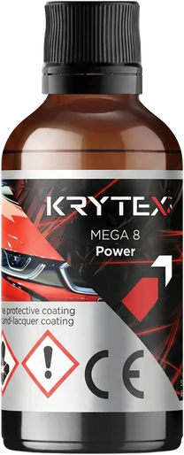 Fľaša keramickej ochrany KRYTEX MEGA 8 Power – jednovrstvová alebo dvojvrstvová ochrana laku